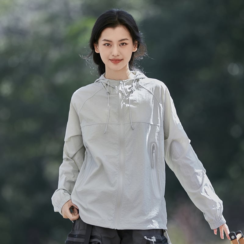 Външна ветроустойчива куртка с UV защита, унисекс за възрастни, нейлон, бързосъхнеща, дишаща, 50+ UV