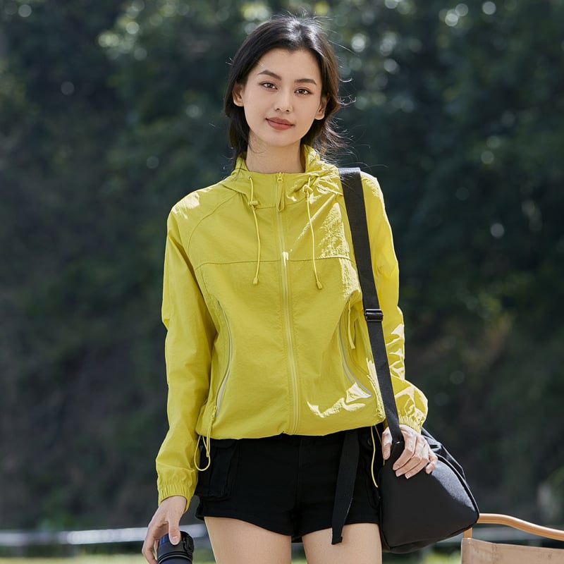 Външна ветроустойчива куртка с UV защита, унисекс за възрастни, нейлон, бързосъхнеща, дишаща, 50+ UV