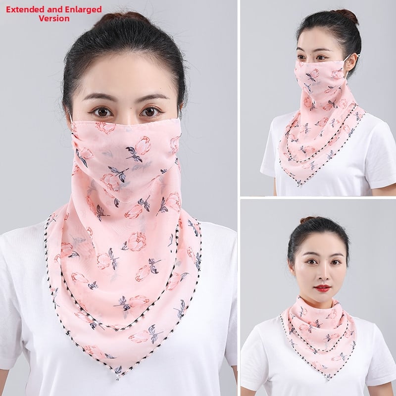 Cămașă din chiffon cu mâneci lungi și șal, material poliester chiffon, respirabilă și uscare rapidă