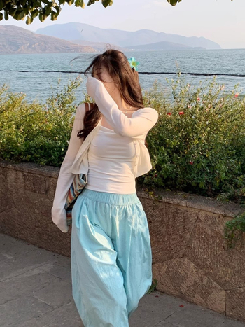 Női pamut kötött kardigán, laza szabású, középhosszú, hosszú ujjú, vékony anyag