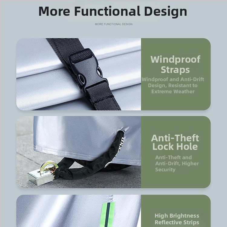 Transporta apģērbs aizsardzībai no saules un lietus – universāls pārsegs elektriskajiem automobiļiem un motocikliem, UV aizsardzība, ūdensnecaurlaidīgs, pretvēja