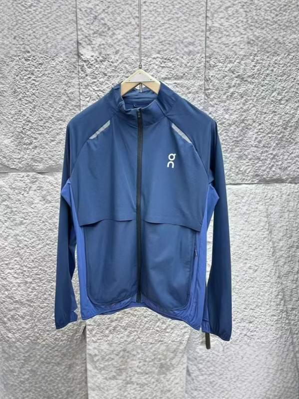 Nyári futó kabát férfiaknak és nőknek, 80–90% organikus pamut és PU keverék, köpeny jellegű szabás, UPF40+, hosszú ujjú cipzárral, vékony, lélegző és könnyű