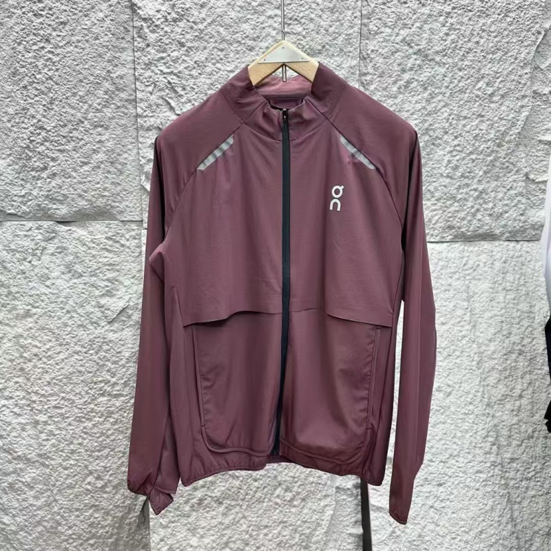 Nyári futó kabát férfiaknak és nőknek, 80–90% organikus pamut és PU keverék, köpeny jellegű szabás, UPF40+, hosszú ujjú cipzárral, vékony, lélegző és könnyű