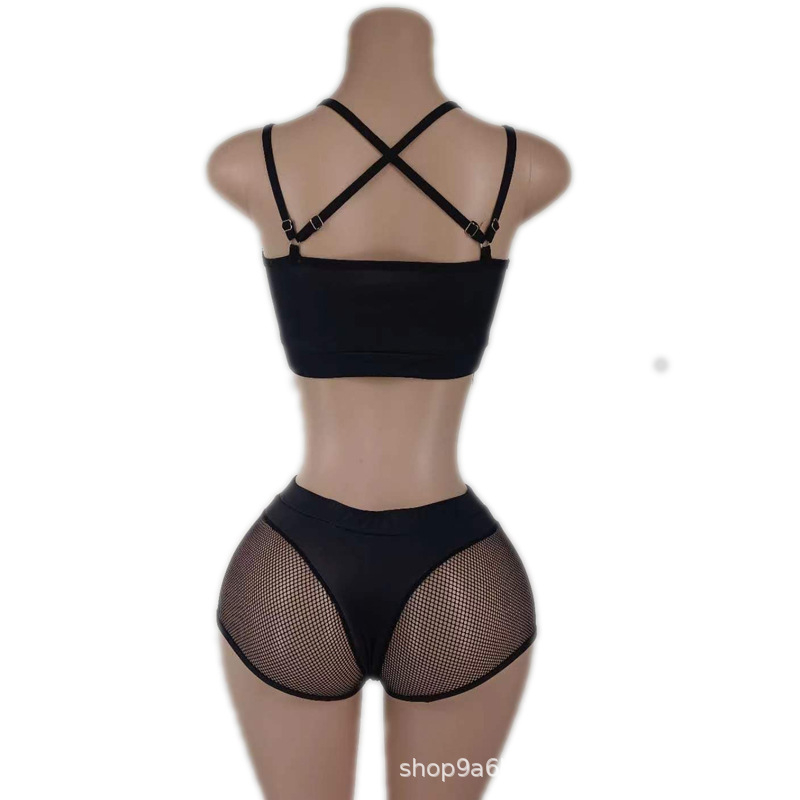 Set za pole dance s kratkim hlačicama – prilagodljiv, moderni pozorišni komad; poliester 90–95%, spandex <30%; proljeće 2023