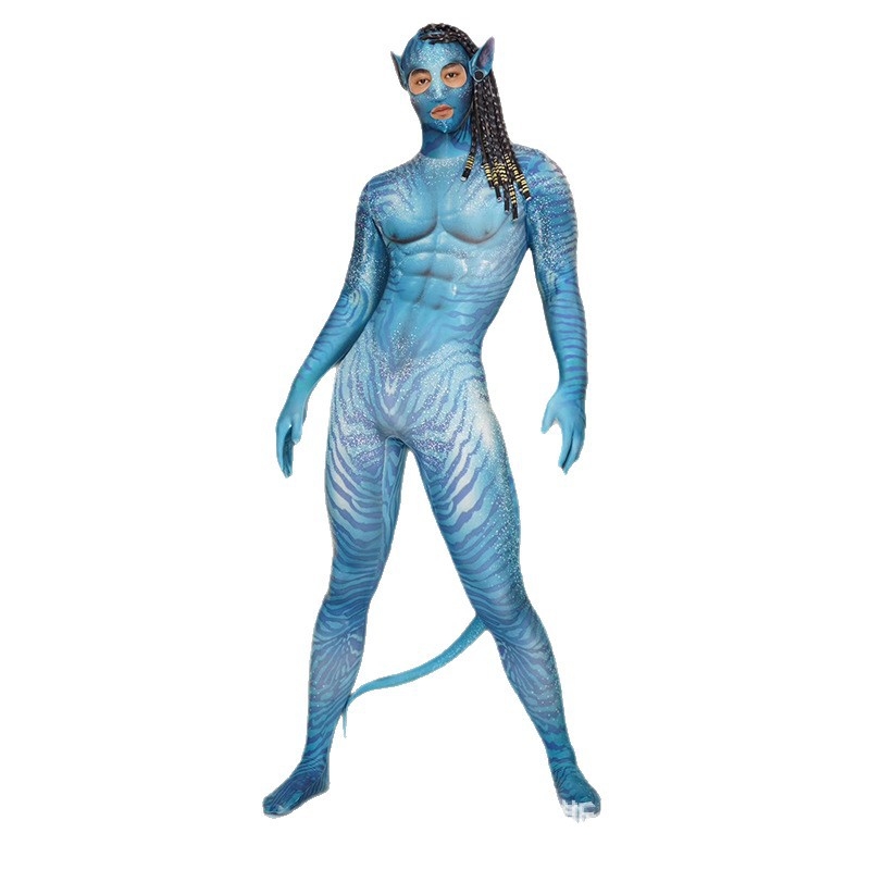 Unisex cosplay bodysuit s repom Avatar 2 za pozornicu i anime cosplay, materijal: spandeks 95%+.