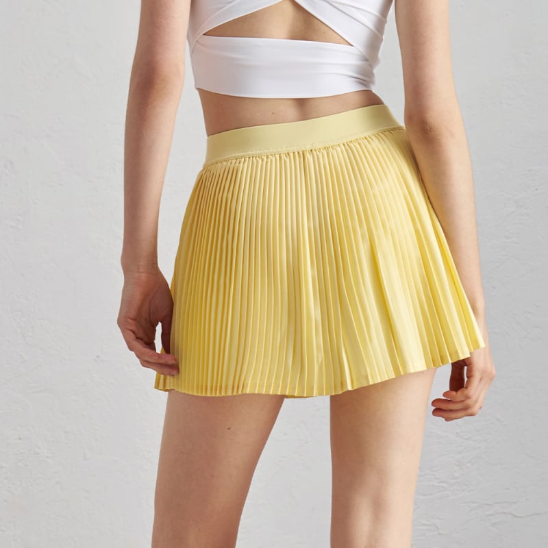 Плисирана пола с акордеонен дизайн, спортна бързосъхнеща и UV защита, Sz тъкан; 91% полиестер + 9% еластан (110 g) или 82% полиестер + 18% еластан (210 g)