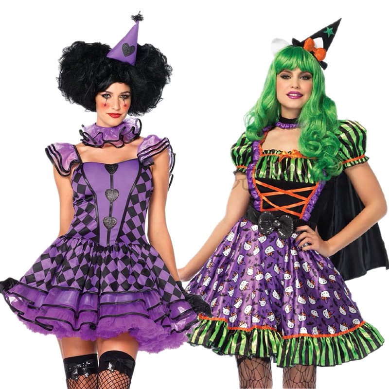 Mmm mumble rochie de scenă pentru clovn, cosplay de Halloween, țesătură poliester, primăvara 2025