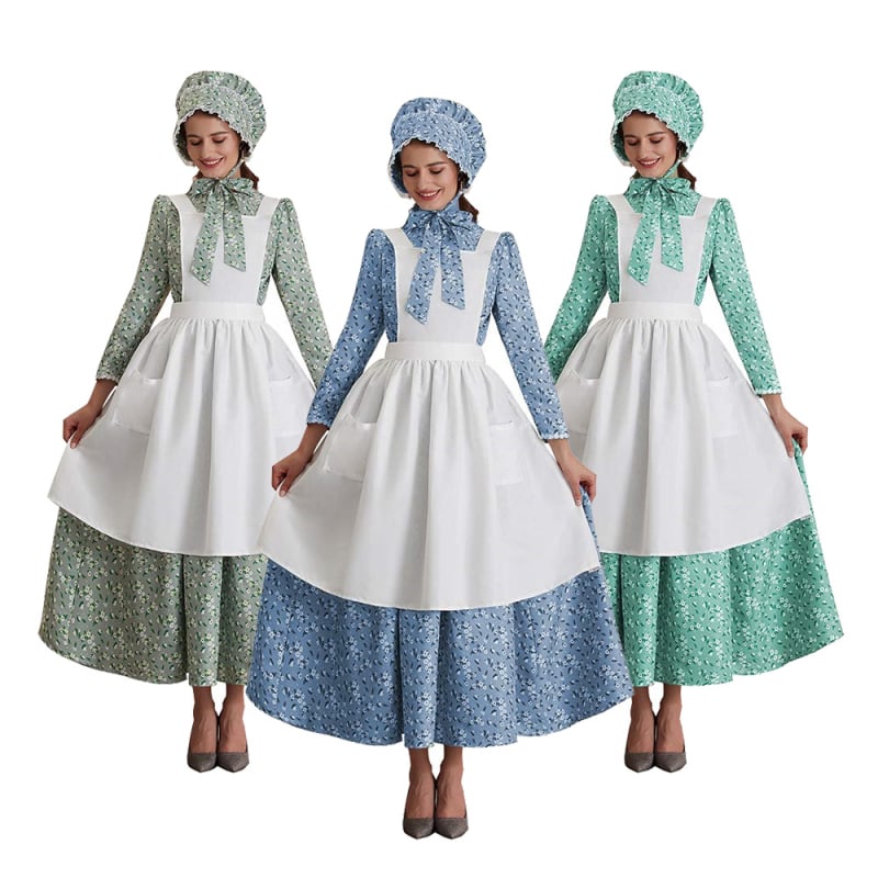 Scenski kostim — seoska služavka cosplay u europskom srednjovjekovnom i renesansnom stilu; poliester s <30% spandex; ženski model; proljeće 2023; za dob 25–29