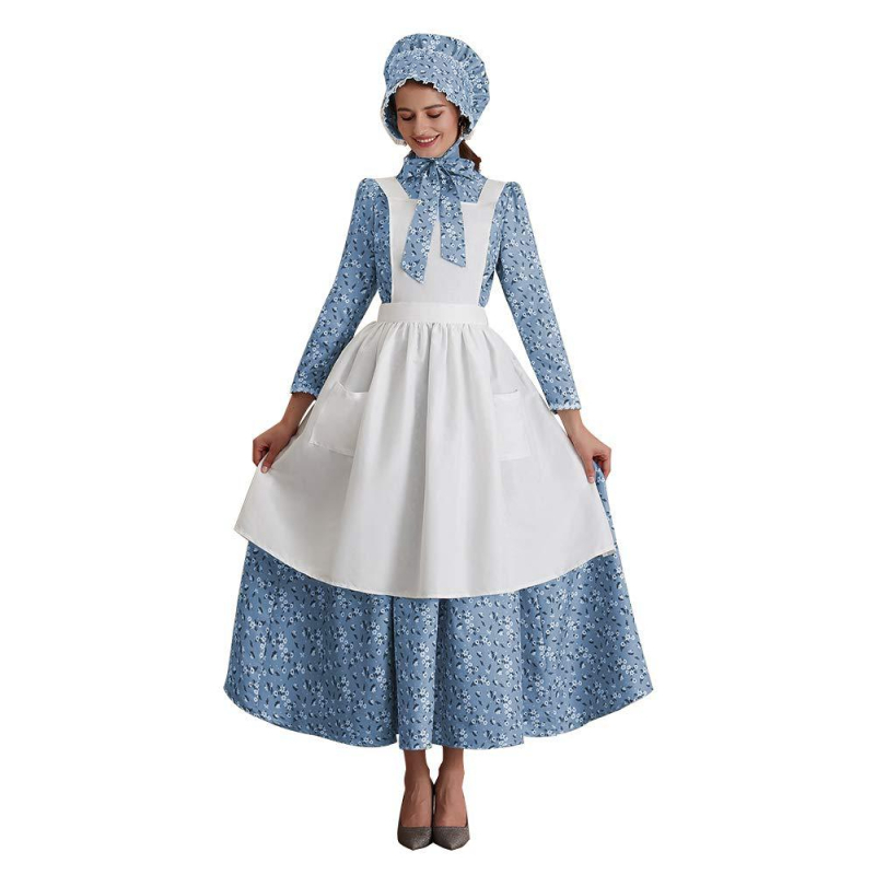 Scenski kostim — seoska služavka cosplay u europskom srednjovjekovnom i renesansnom stilu; poliester s <30% spandex; ženski model; proljeće 2023; za dob 25–29