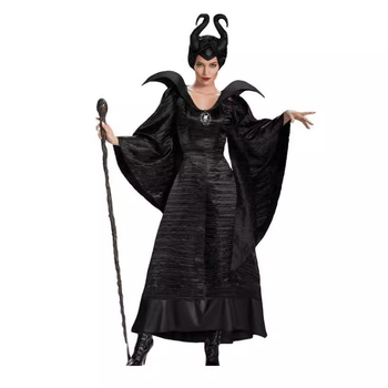 Kostim za Noć vještica: vještica, demon i vampir s motivom Maleficent za pozornicu; tkanina od pamukovo-mješavine s elastanom