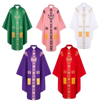 Средновековна мантия за сценично облекло, унисекс, принтована полиестерна тъкан (Полиестер ≥95%, Унисекс, Сценично облекло, Лято 2025)