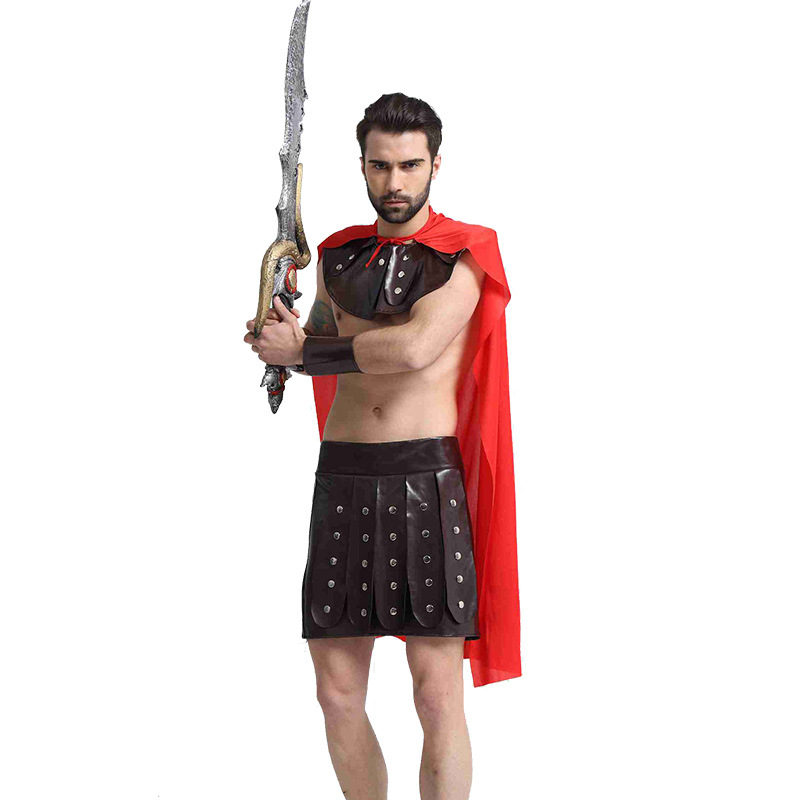 Halloween kostim: Egipatski, Grčki Gladiator, unisex odraslih, rimski/spartanski i samuraj stilovi; poliester tkanina; glavni sastav acetat vlakno ≥95%; izlazi proljeće 2023; pogodno za igre/ anime uloge.