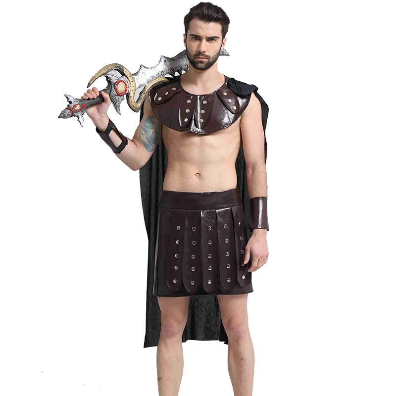 Halloween kostim: Egipatski, Grčki Gladiator, unisex odraslih, rimski/spartanski i samuraj stilovi; poliester tkanina; glavni sastav acetat vlakno ≥95%; izlazi proljeće 2023; pogodno za igre/ anime uloge.