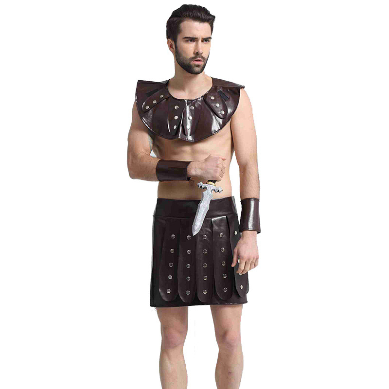 Halloween kostim: Egipatski, Grčki Gladiator, unisex odraslih, rimski/spartanski i samuraj stilovi; poliester tkanina; glavni sastav acetat vlakno ≥95%; izlazi proljeće 2023; pogodno za igre/ anime uloge.