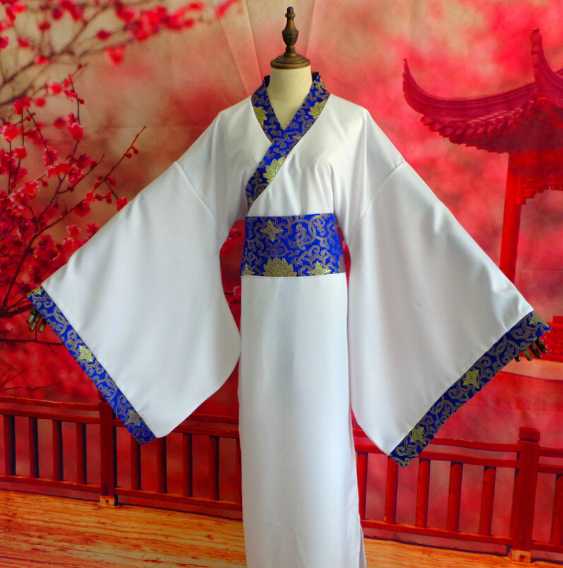 Drevno Hanfu unisex kostim za odrasle — poplin; glavni materijal: 70% akril, 20% laneno; podstava aramid 100%; prikladno za Hanfu nastupe i fotografiju; godišnja doba: ljeto, zima, proljeće, jesen