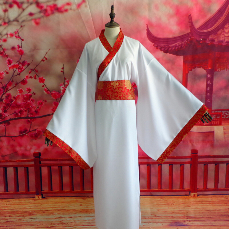 Drevno Hanfu unisex kostim za odrasle — poplin; glavni materijal: 70% akril, 20% laneno; podstava aramid 100%; prikladno za Hanfu nastupe i fotografiju; godišnja doba: ljeto, zima, proljeće, jesen
