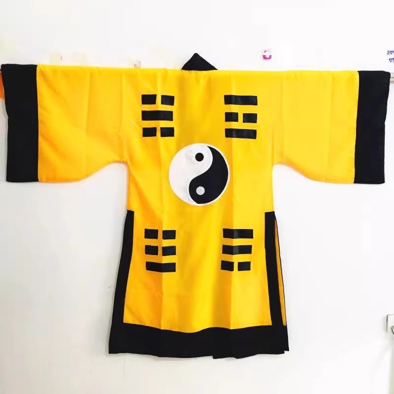 Halloween taoistička roba, taoistička odjeća, duga taoistička roba, drevni kostim, inspiriran Lin Zhengyingom, kostim za Tai Chi i Bagua nastup