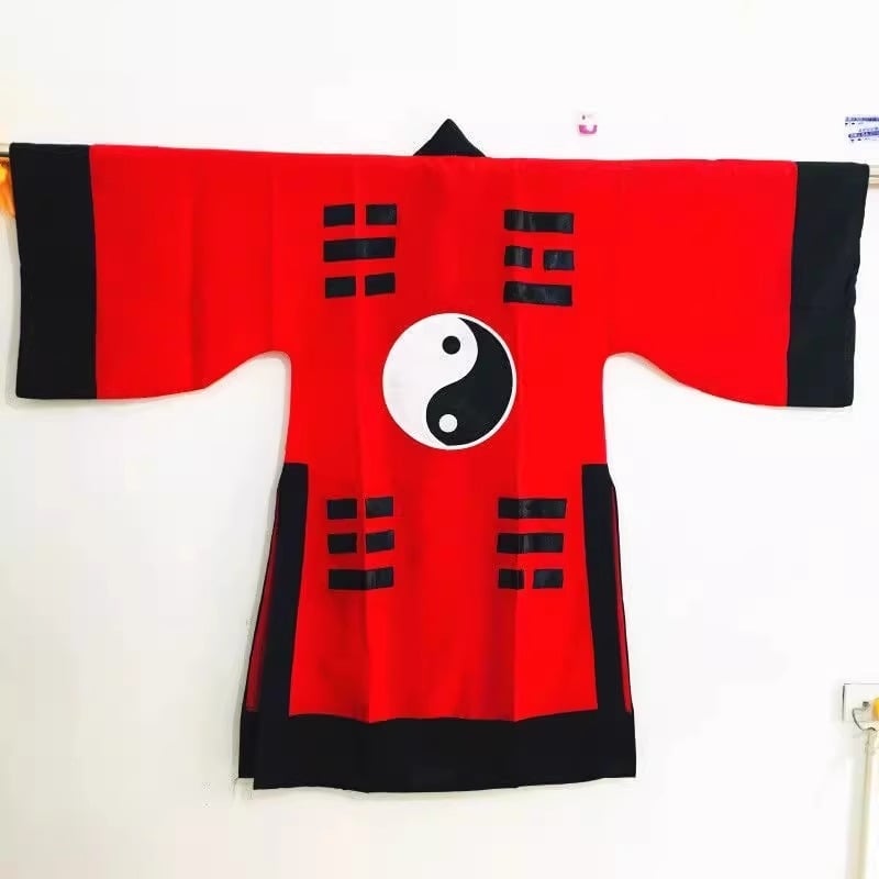 Halloween taoistička roba, taoistička odjeća, duga taoistička roba, drevni kostim, inspiriran Lin Zhengyingom, kostim za Tai Chi i Bagua nastup