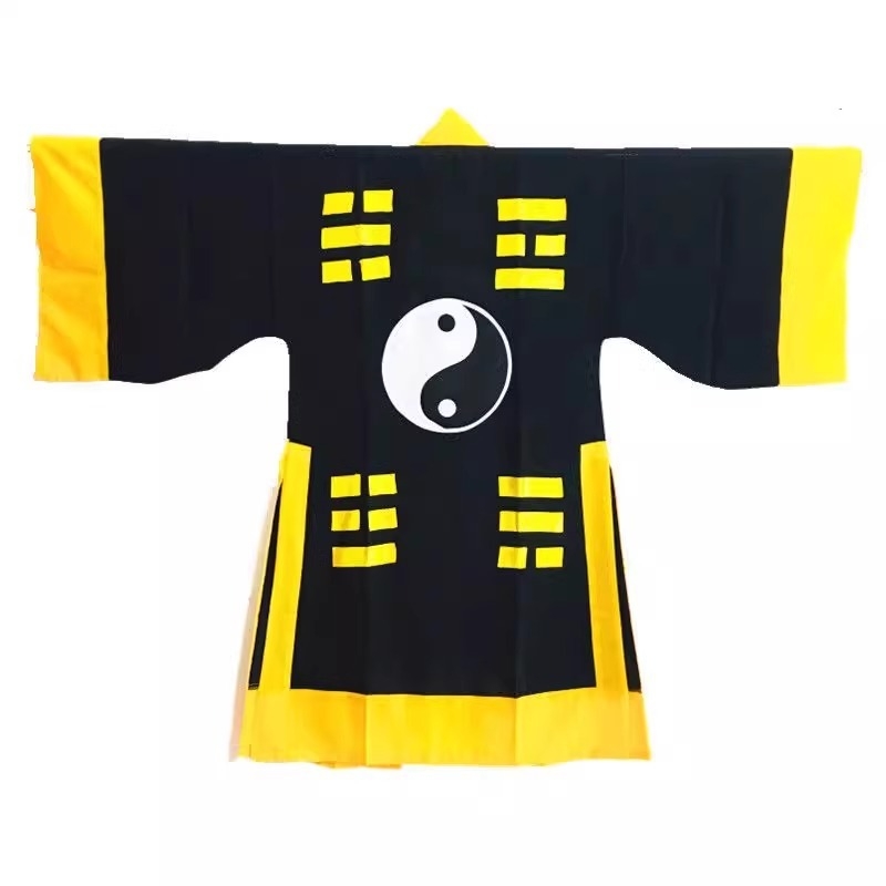 Halloween taoistička roba, taoistička odjeća, duga taoistička roba, drevni kostim, inspiriran Lin Zhengyingom, kostim za Tai Chi i Bagua nastup