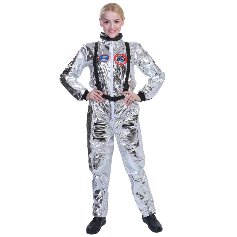 Halloween astronaut kostim za žene u dobi 18–24, svemirski kostim, Chenille tkanina, 95% poliester, pogodan za uloge u igračkim animacijama, proljeće 2022