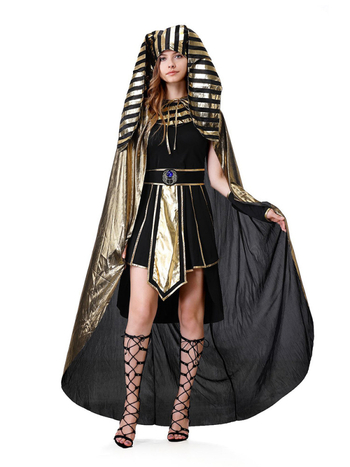 Halloween páros jelmez — Egyiptomi Fáraó/Kleopátra, Uniszex, Poliészter 70–80%, 2025 tavasz