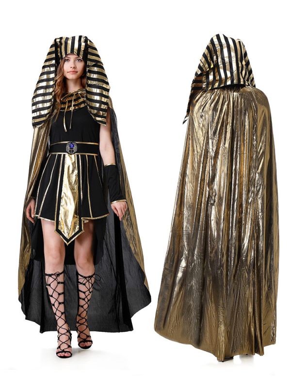 Halloween páros jelmez — Egyiptomi Fáraó/Kleopátra, Uniszex, Poliészter 70–80%, 2025 tavasz