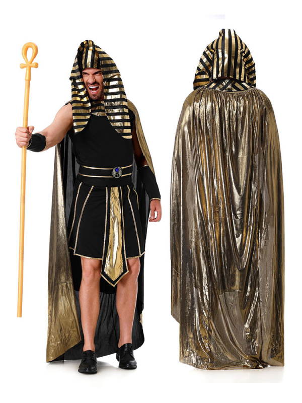 Halloween páros jelmez — Egyiptomi Fáraó/Kleopátra, Uniszex, Poliészter 70–80%, 2025 tavasz