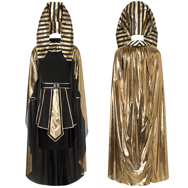Halloween páros jelmez — Egyiptomi Fáraó/Kleopátra, Uniszex, Poliészter 70–80%, 2025 tavasz
