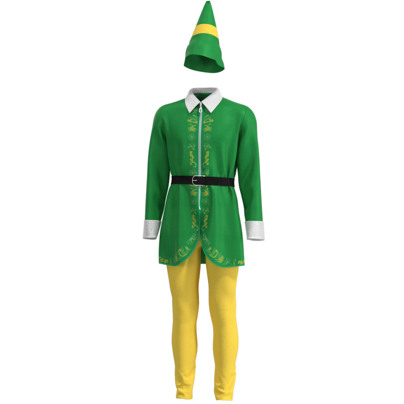 Cosplay kostim Božićnog elfa za roditelje i djecu - unisex, odrasli, mekana koža koze 95% + dlaka deve 60%