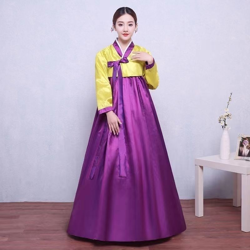 Ženski hanbok — pamukasto–mješani tkanina, glavna tkanina poliester, sekundarna tkanina lan, ljeto 2022, za uzrast 18–24
