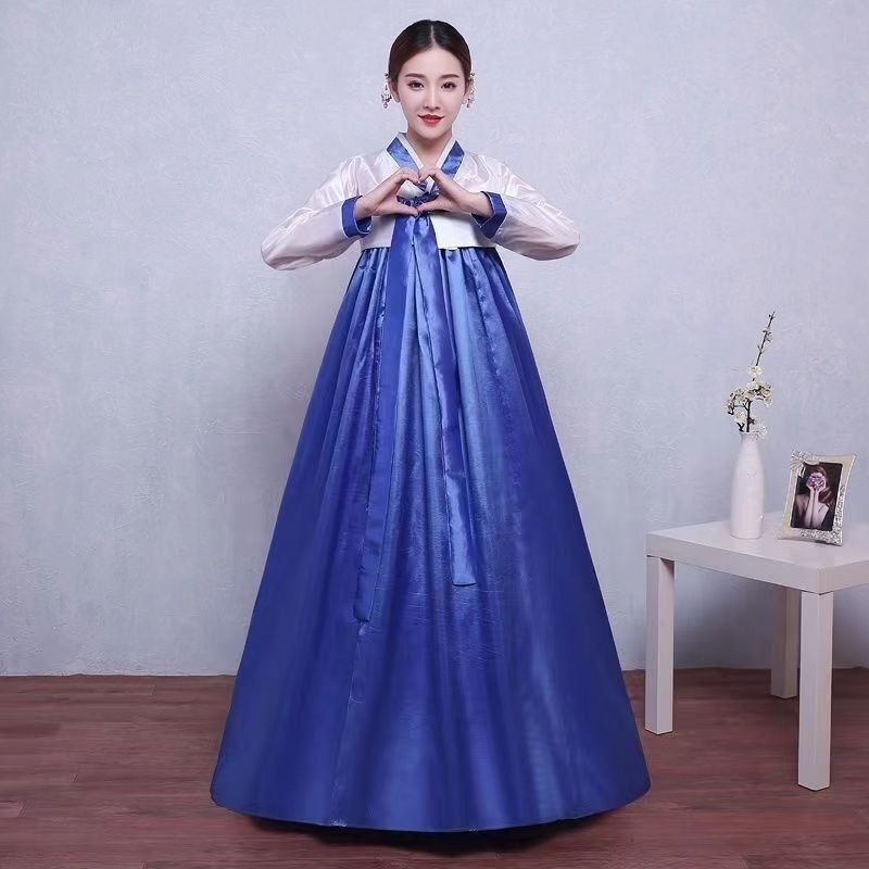 Ženski hanbok — pamukasto–mješani tkanina, glavna tkanina poliester, sekundarna tkanina lan, ljeto 2022, za uzrast 18–24