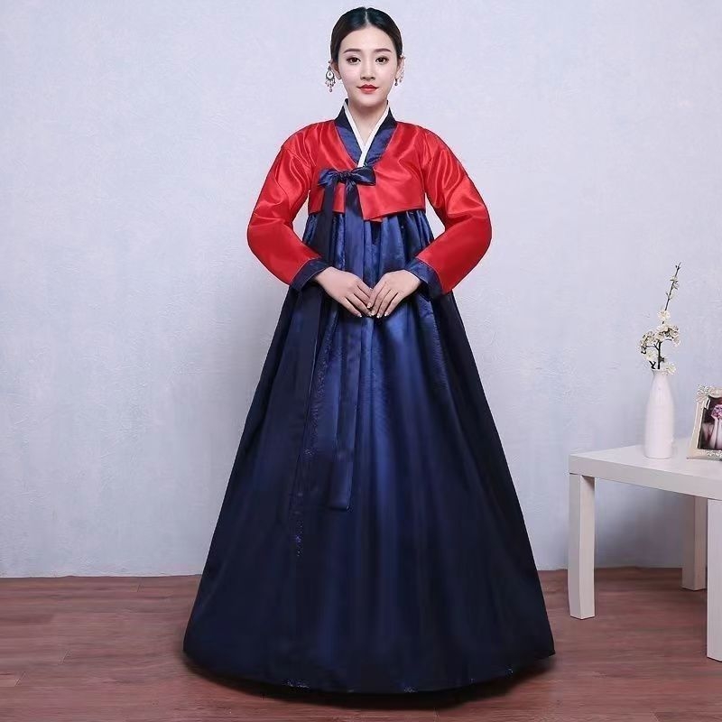 Ženski hanbok — pamukasto–mješani tkanina, glavna tkanina poliester, sekundarna tkanina lan, ljeto 2022, za uzrast 18–24