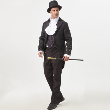 Gotički vampirski smoking za cosplay | Jacquard tkanina; glavni materijal: poliester 80–90%; sekundarni poliester <30%; unisex; za dramske predstave