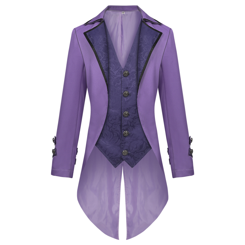 Gotički vampirski smoking za cosplay | Jacquard tkanina; glavni materijal: poliester 80–90%; sekundarni poliester <30%; unisex; za dramske predstave