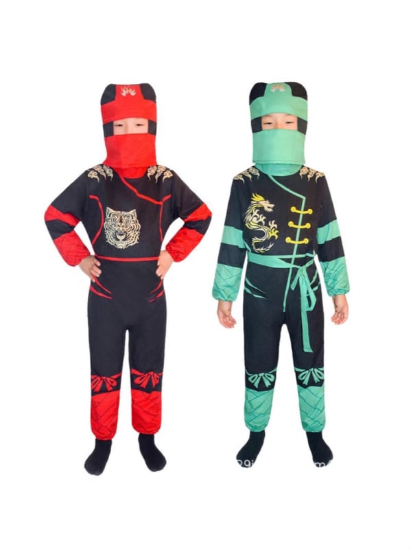 Hongxuan dječji Halloween kostim: japanski samuraj ninja za uloge i cosplay, poliester 95%+, unisex, izdanje proljeće 2025