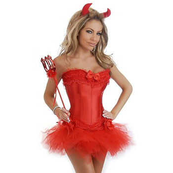Cosplay kostim za Halloween za žene – Set demonske haljine za igranje uloga/animacije, jednobojni uzorak, mješavina tkanine (35% elastan, 30% pamuk, podstava 25% akril)