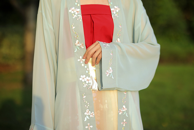 Ženski Hanfu s četiri sezone stilom, prilagođena tradicionalna kineska haljina, kostim za nastupe u kineskom stilu, cosplay kostim s dugim rukavima