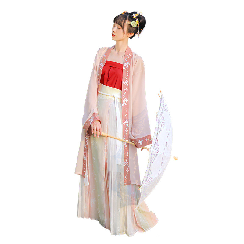 Ženski Hanfu s četiri sezone stilom, prilagođena tradicionalna kineska haljina, kostim za nastupe u kineskom stilu, cosplay kostim s dugim rukavima