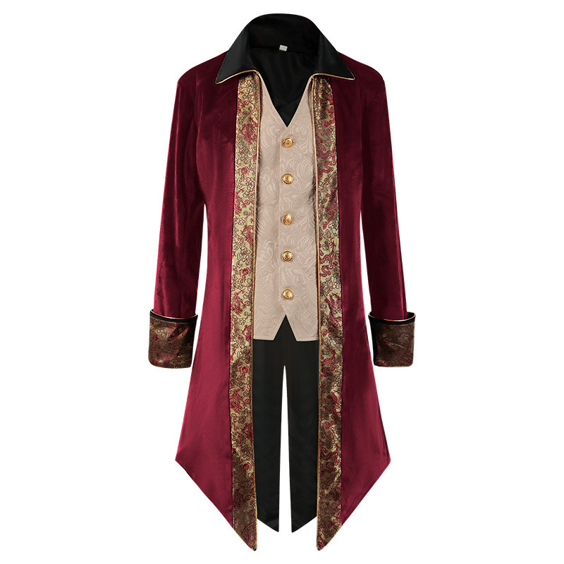 Muški kaput u stilu steampunk srednjovjekovni frock coat gotičko-viktorijanski, u tri boje