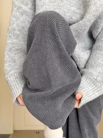 Ženske Chenille hlače s uzorkom herringbone, široki kroj, visoki pojas, fleece podstava, zimski ležerni stil