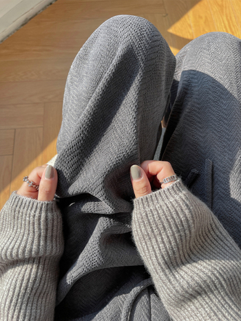 Ženske Chenille hlače s uzorkom herringbone, široki kroj, visoki pojas, fleece podstava, zimski ležerni stil