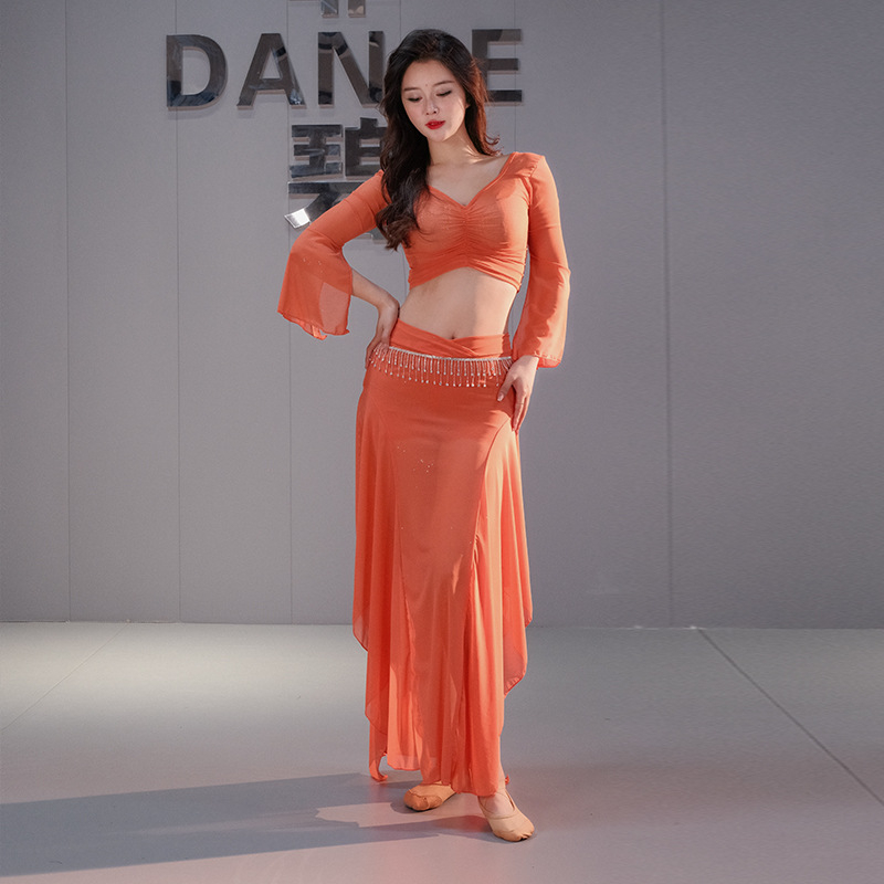 Vježbana haljina za belly dance – set, proljeće 2025, tkanina Water Yarn, glavna tkanina Drugo, udio 30–50%, Elegantni stil, Svježe i slatko