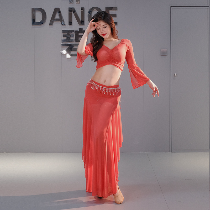 Vježbana haljina za belly dance – set, proljeće 2025, tkanina Water Yarn, glavna tkanina Drugo, udio 30–50%, Elegantni stil, Svježe i slatko