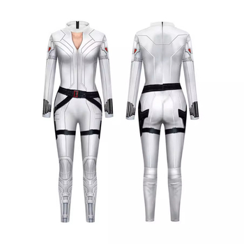 Halloween cosplay kombinezon s 3D otiskom oklopa, uski kroj, dugi rukavi