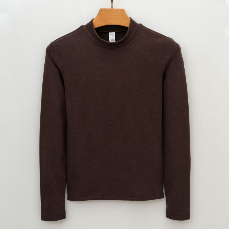 Θερμική μακρυμάνικη μπλούζα τύπου T-shirt με ημιψηλό λαιμό (μίγμα ακρυλικού 30-50%, επεξεργασία χωρίς σιδέρωμα, ημιψηλός λαιμός, θερμική μόνωση)