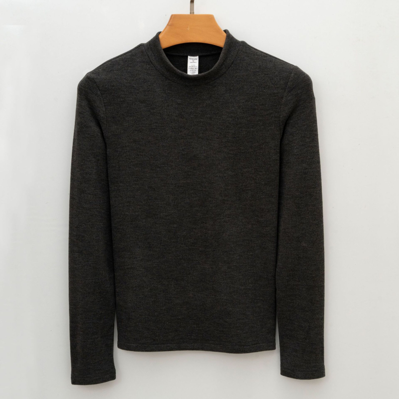 Θερμική μακρυμάνικη μπλούζα τύπου T-shirt με ημιψηλό λαιμό (μίγμα ακρυλικού 30-50%, επεξεργασία χωρίς σιδέρωμα, ημιψηλός λαιμός, θερμική μόνωση)