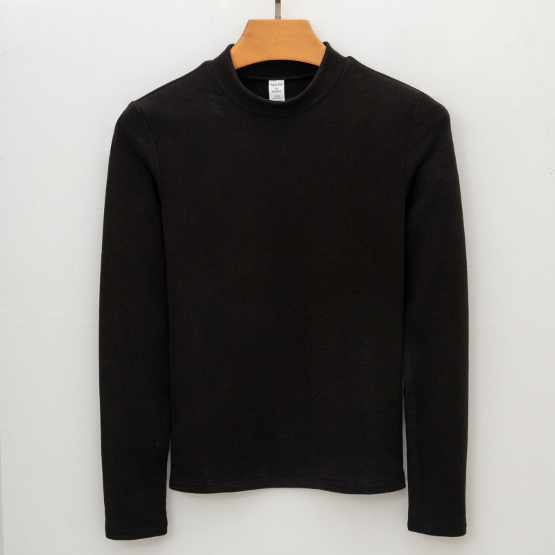 Θερμική μακρυμάνικη μπλούζα τύπου T-shirt με ημιψηλό λαιμό (μίγμα ακρυλικού 30-50%, επεξεργασία χωρίς σιδέρωμα, ημιψηλός λαιμός, θερμική μόνωση)