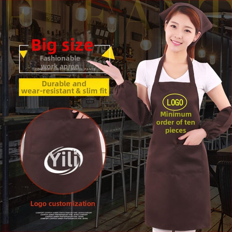 Főző kötény – ujj nélküli – poliészter, szennyeződés elleni, modern letisztult stílus, egyszínű minta