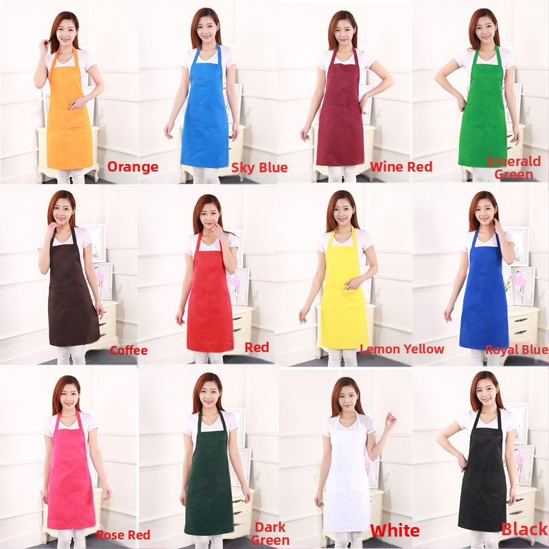 Főző kötény – ujj nélküli – poliészter, szennyeződés elleni, modern letisztult stílus, egyszínű minta