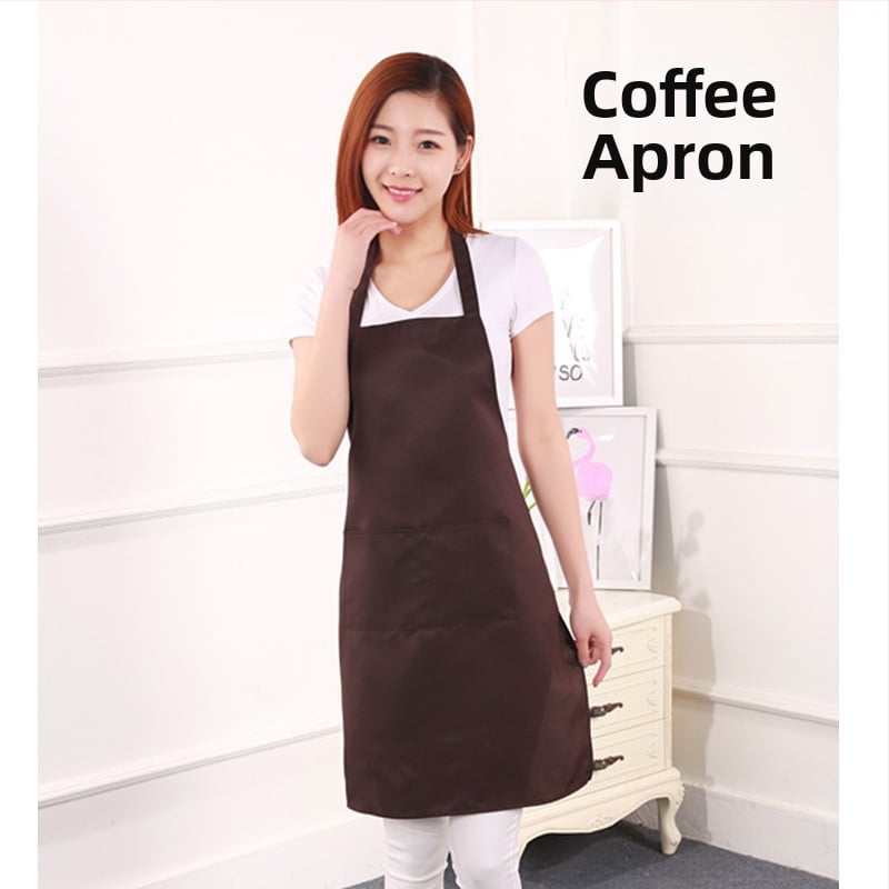 Főző kötény – ujj nélküli – poliészter, szennyeződés elleni, modern letisztult stílus, egyszínű minta